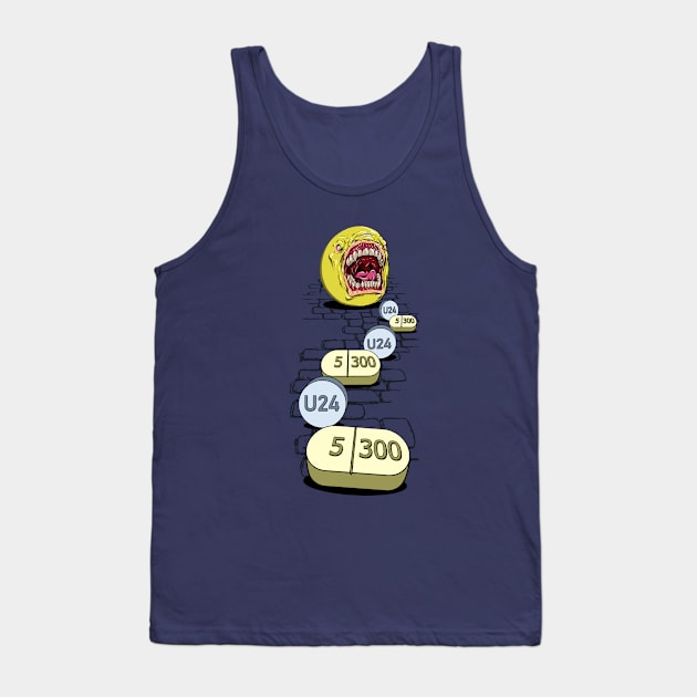 Pac Man Has a Real Problem... Tank Top by willblackb4